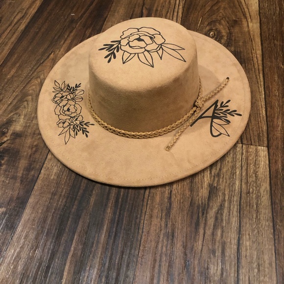 Custom Hand Painted Wide-Brim Hat - Picture 4 of 7